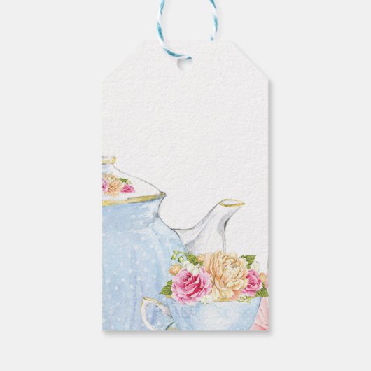 Bruiloft Thee Party Bedankt Cadeaulabel (Achterkant)