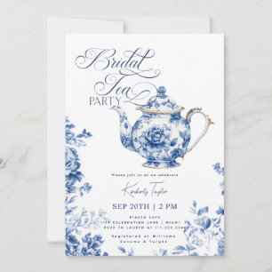 Bruiloft Thee Party Chinoiserie Bruidsuitnodiging Kaart