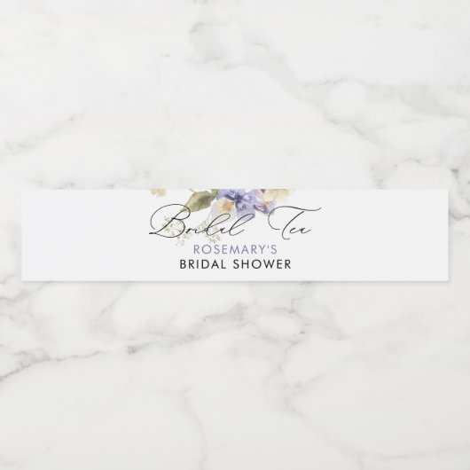 Bruiloft Thee Waterverf Bloem Bruiloft Borrel Waterfles Etiket (Enkel label)