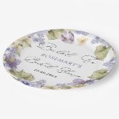 Bruiloft Thee Waterverf Bloem Bruiloftsborrel Papieren Bordje (Gekanteld)