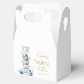 Bruiloft Theepartij Chinoiserie Blauw Bruidsmeisje Bedankdoosjes (Geopend)