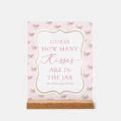 Bruiloft Theepartij Raad Hoeveel Kusjes Acryl Bord (Voorkant)