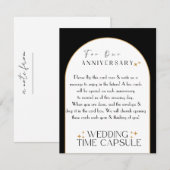 Bruiloft Tijd Capsule Custom Briefpapier Goud/Zwar Notitiekaartje (Voorkant / Achterkant)
