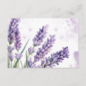 Bruiloft Tijdlijn Lavendel Tuin Bruiloft Informatiekaartje (Achterkant)