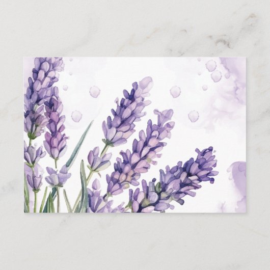 Bruiloft Tijdlijn Lavendel Tuin Bruiloft Informatiekaartje (Achterkant)