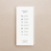 Bruiloft tijdlijn met iconen en ik spion spel menu