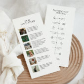 Bruiloft tijdlijn sjabloon met liefdesverhaal & ic menu