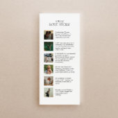 Bruiloft tijdlijn sjabloon met liefdesverhaal & ic menu