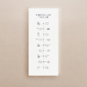 Bruiloft tijdlijn sjabloon met liefdesverhaal & ic menu