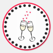 Bruiloft Toast Envelope Stickers (Voorkant)