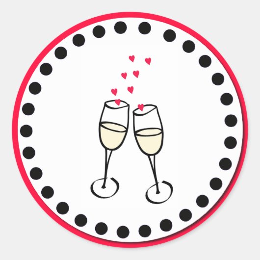 Bruiloft Toast Envelope Stickers (Voorkant)