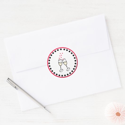 Bruiloft Toast Envelope Stickers (Envelop)