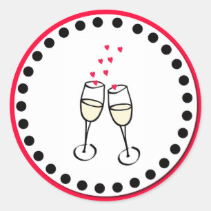 Bruiloft Toast Envelope Stickers