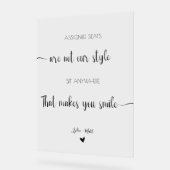 Bruiloft toegewezen zetels zijn niet onze stijl acryl bord (Hoek)