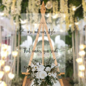 Bruiloft toegewezen zetels zijn niet onze stijl acryl bord