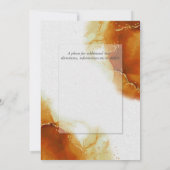 BRUILOFT | Topaz Gold Abstracte marmer Kaart (Achterkant)