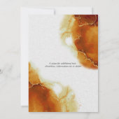 Bruiloft Topaz Goud Abstract Marmer Kaart (Achterkant)