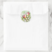 Bruiloft Tortelduifjes Ronde Sticker (Tas)