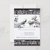 BRUILOFT TORTELDUIFJES RSVP Zwart Wit Invitations (Voorkant)