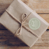 Bruiloft Trendy Script Green Take a Treat Ronde Sticker