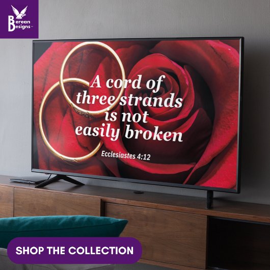 Bruiloft TRIEFOLD KOORD Christelijk Lijst Kunst vo Poster