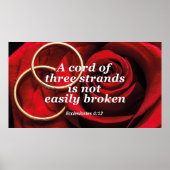 Bruiloft TRIEFOLD KOORD Christelijk Lijst Kunst vo Poster (Voorkant)