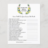 Bruiloft trivia vraag met citroenthema flyer (Voorkant)