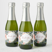 Bruiloft Tropisch Goud Mini Mousserende Wijnfles Sparkling Wijnetiket (Flessen)