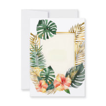 Bruiloft tropisch lijst bloemen en bladeren