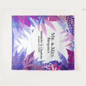 Bruiloft Tropische Waterverf Fotocabine Achtergron Wandkleed (Voorkant (horizontaal))