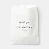 Bruiloft Trouwdag Dank U Kalligrafie Lettertype Bedankzakje (Voorkant)