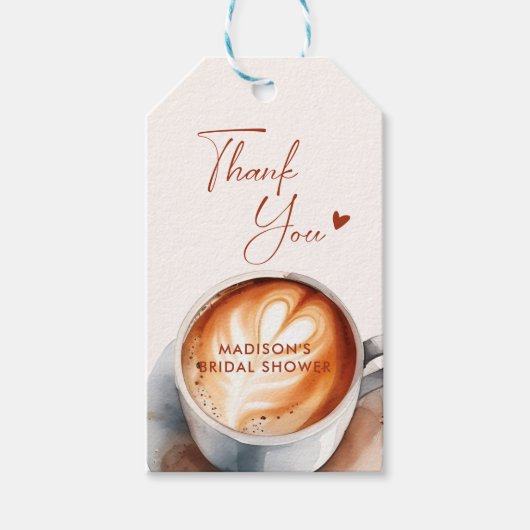 Bruiloft Trouwerij Bruidsmeisjes Coffee Cadeaulabel (Voorkant)