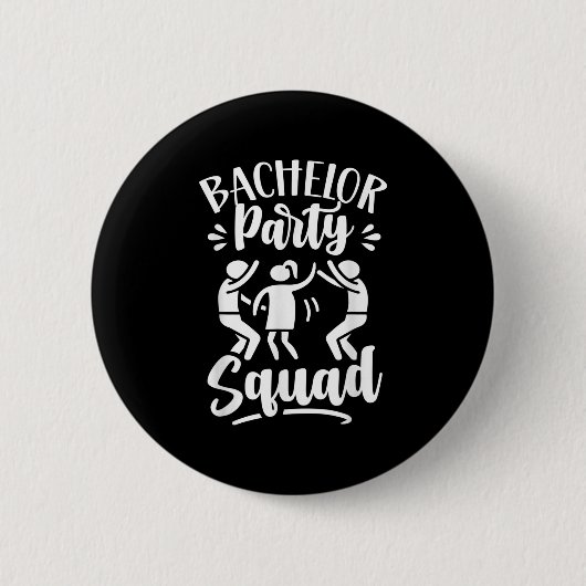 Bruiloft Trouwfeest Team Bruid Bruidegom Ronde Button 5,7 Cm (Voorkant)