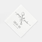 Bruiloft & Tuin Bruids- / Koppel-feest Servet (Hoek)