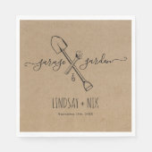 Bruiloft & Tuin Bruids- / Koppel-feest Servet (Voorkant)