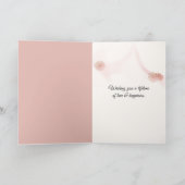 Bruiloft Tulle Floral Abstract Kaart (Binnen)