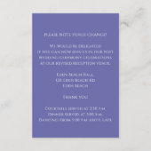 Bruiloft tulp boeket monogram blauw wit veranderin informatiekaartje (Achterkant)