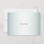 Bruiloft Turquoise witte bloem gouden bladeren Bedankkaart (Achterkant)