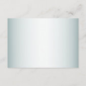 Bruiloft Turquoise witte bloem gouden bladeren Informatiekaartje (Achterkant)