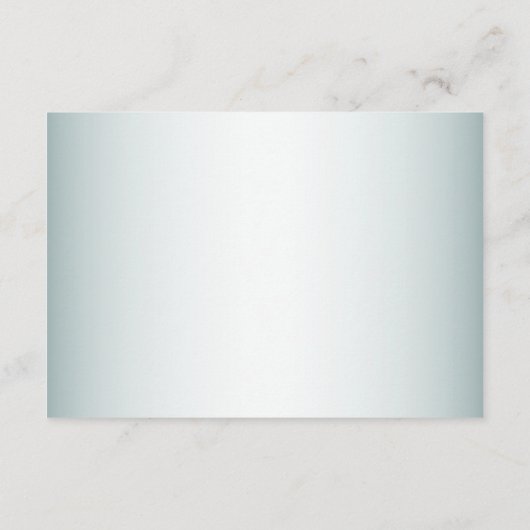 Bruiloft Turquoise witte bloem gouden bladeren Informatiekaartje (Achterkant)