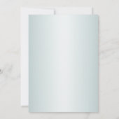 Bruiloft Turquoise witte bloem gouden bladeren Kaart (Achterkant)