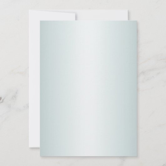 Bruiloft Turquoise witte bloem gouden bladeren Kaart (Achterkant)