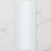 Bruiloft Turquoise witte bloem gouden bladeren Menu (Achterkant)