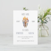 Bruiloft Tussen twee vuren BachelorX Feest Kaart (Staand voorkant)