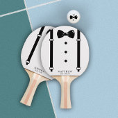 Bruiloft Tuxedo Suspenders Bow Stropdas Groomsman Tafeltennisbatje