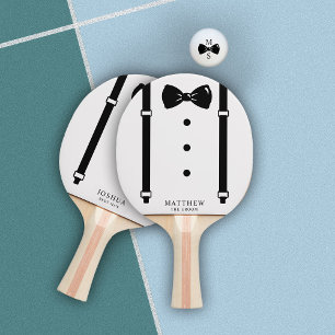 Bruiloft Tuxedo Suspenders Bow Stropdas Pingpongbal