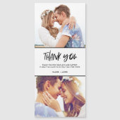 Bruiloft twee foto dank u kaart (Voorkant)