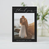 Bruiloft Typografie Dank u Kaart Foto bruiloft (Staand voorkant)