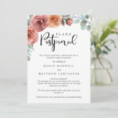 Bruiloft uitgesteld - Annulering - Wijziging van p Kaart (Staand voorkant)