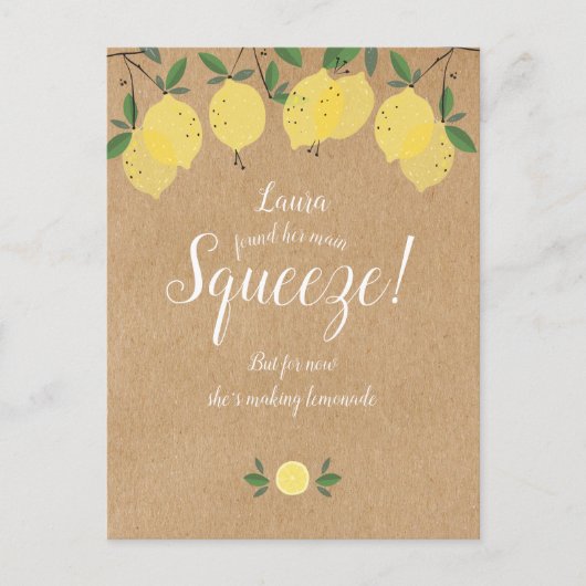 Bruiloft Uitgesteld Landelijke Datumswijziging  Briefkaart (Voorkant)